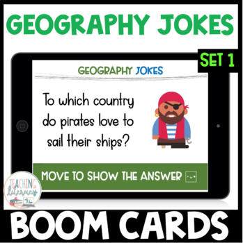 Preview of Geography Jokes | BOOM CARDS | SET 1