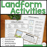 Landform  Worksheets and Geography Activities