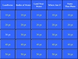 Landform Geography Jeopardy Game