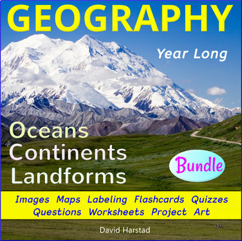 Preview of Geography - Landforms - Continents and Oceans