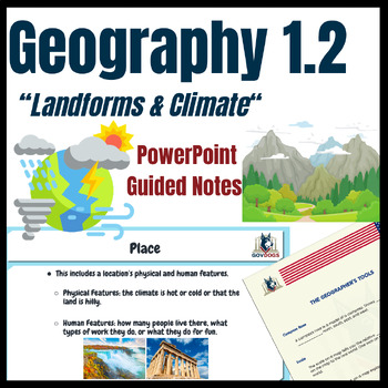 Preview of Geography (Landforms and Climate) |  PPT & Guided Notes