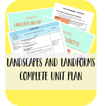 Preview of Geography Landscapes and Landforms Teaching Unit