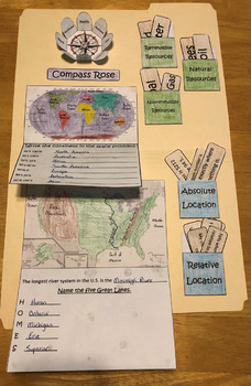 Geography LapBook by Talking History | TPT