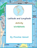 Geography: Latitude and Longitude Activity Worksheets