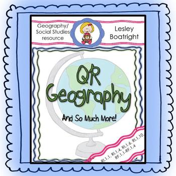 Preview of Geography:  Learning Continents and Oceans with QR Codes and More