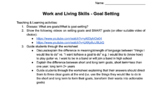 Geography Life Skills - Goal Setting Worksheet