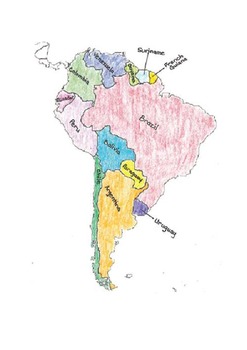 Geography: Make-Your-Own POLITICAL maps of North and South America