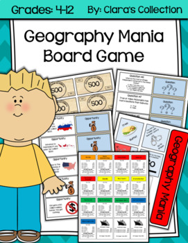 board games world geography teaching resources tpt