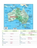 Continents Map Labeling Bundle with Capitals and Countries
