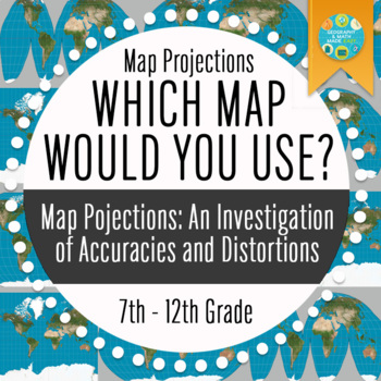 Preview of Geography, Map Projections: Which Map Would You Use, Google Slide + Powerpoint