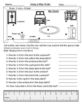 Geography: Map Scale Worksheets: by mzat | TPT