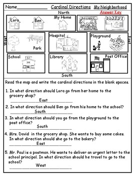 geography map skill cardinal directions worksheets by mzat tpt