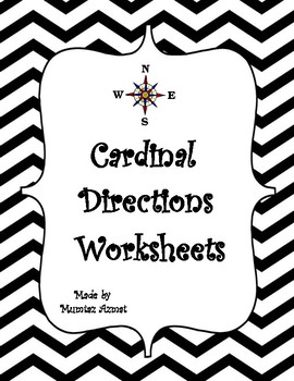 Preview of Geography: Map Skill Cardinal Directions Worksheets: