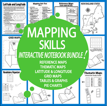 Preview of Geography Map Skills Activities – 6 Mapping Units – Geography Test Prep