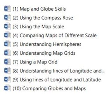 Preview of Geography Map Skills Bundle