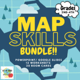 Geography Map Skills Bundle- Distance Learning