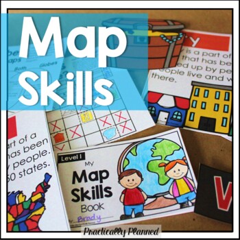 Preview of Geography & Map Skills - Reading a Map & Globe Activities & Worksheets