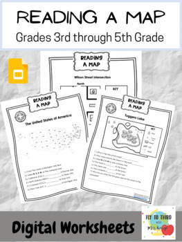 Preview of Geography Map Skills for Grades Three through Fifth- Using Google Apps Only