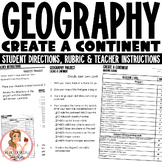 Geography Mapping Activity - Create a Continent