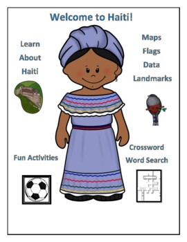 Preview of Haiti Geography Maps, Flag, Data, Assessment - Map Skills and Data Analysis