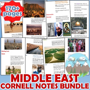 Preview of Middle East Cornell Notes Bundle (Geography)