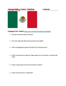 Geography Now Mexico Study Guide By Miss Atlas Archives TPT   Original 9912161 1 