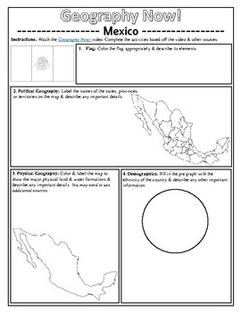 Geography Now Worksheet Mexico By Emily Sackreiter TPT   Original 8660530 1 