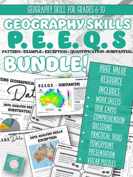 Preview of Geography PEEQS Analysis Skills PRACTICAL & ENGAGING VALUE BUNDLE!!