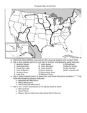 Geography - Physical Map of America