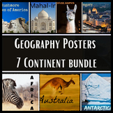 Geography Posters 7 Continent Bundle