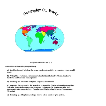 Geography : SOL 3.5 : Assessment and Study Guide by Mrs. Motley: SOLTeacher