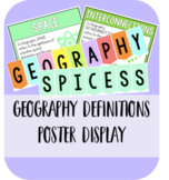 Geography SPICESS Concepts Definition Posters