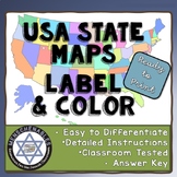 Geography-STATE MAPs Label and Color