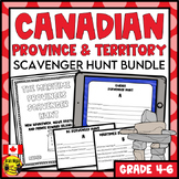 Canadian Provinces and Territories Geography Scavenger Hunt