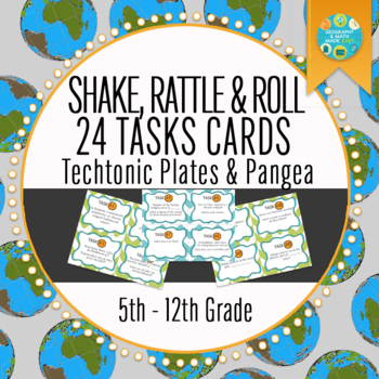Preview of Geography:  "Shake, Rattle, and Roll": Plate Tectonics Task Cards (Earthquakes)