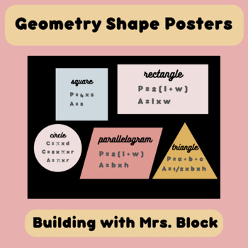 Preview of Geography Shape Posters
