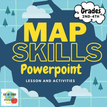 Preview of Geography Map Skills for grades Second through Fourth-Distance Learning