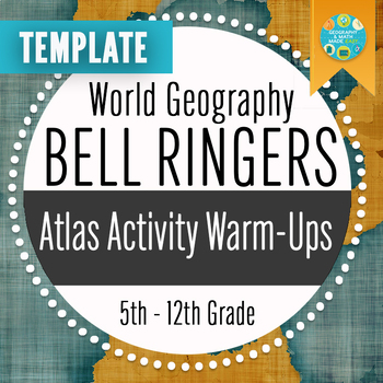 Preview of Geography Skills Daily Warm-Up Activity Bell Ringer Bell Starter (Template)
