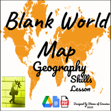 Geography Skills Lesson: Ready-to-Use Worksheet with Blank World Map
