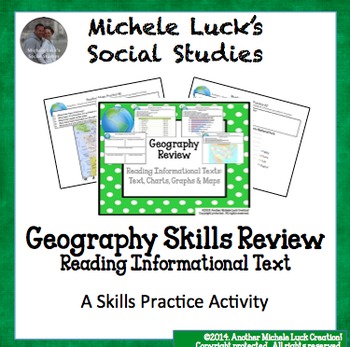 Preview of Geography Skills Review Centers Activity