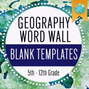 Preview of Geography & Social Studies Editable Blank Word Wall Strips