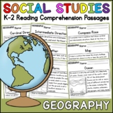 Geography Social Studies Reading Comprehension Passages K-2