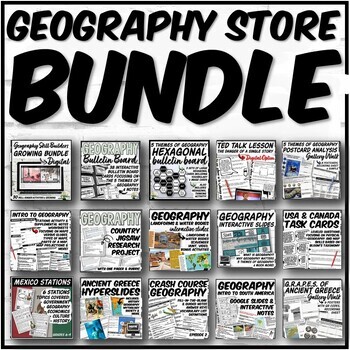 Preview of Geography Store Growing Bundle