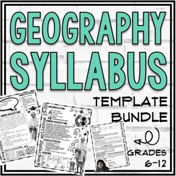 Preview of Geography, World Cultures, World Studies, and Generic Syllabus Templates