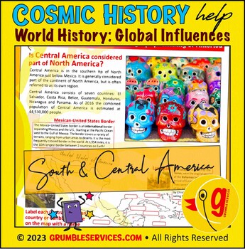 Preview of Global Influences World & US History: South America & Central America Geography