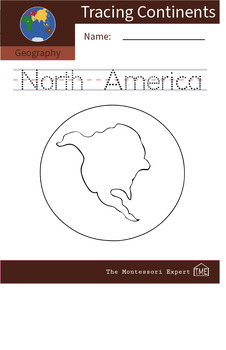 Preview of Geography: Tracing Names of Continents - North America