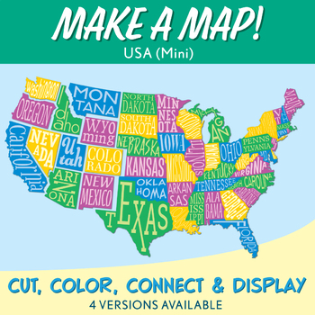 Preview of Interactive Bulletin Board United States Map Activity - Mini Version