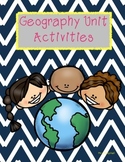 Geography Unit Activities - maps, compass rose, labeling