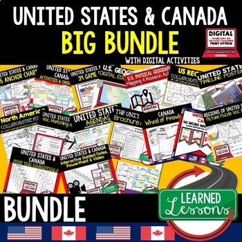 Preview of Geography United States and Canada BUNDLE (World Geography Bundle)