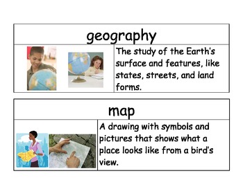 Preview of Geography Vocabulary Cards